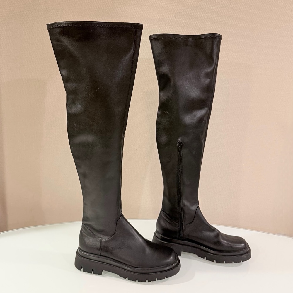 Steve Madden Gibbs Block Heel Rounded Toe Over the Knee Boots Size 9 - Picture 2 of 12